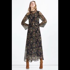 Zara Flowered Maxi Dress
